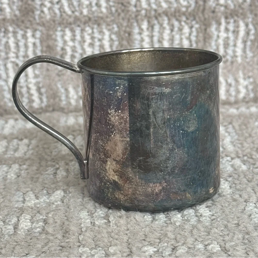 1881 Roger’s Vintage silver 2.5” cup mug